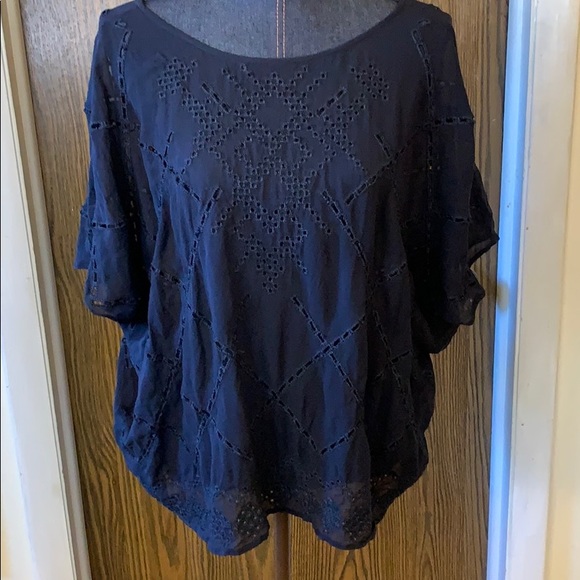 Club Monaco blouse, navy blue, beautiful look - Picture 1 of 7
